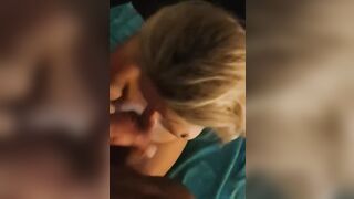 50 YO Blonde Mom Blows My Dick & Swallows