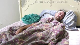 Stepdad wakes up to plowed a hispanic step-daughter