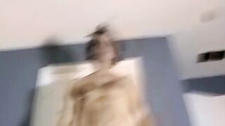 Horny old man takes his clothes off and pulls out his cock