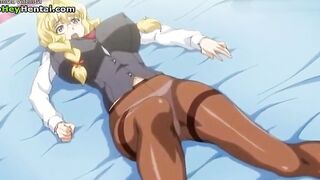 Busty girl in uniform gets amazing creampie