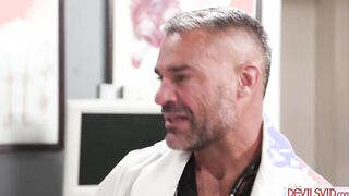 Guy watching wife fucked by her doctor
