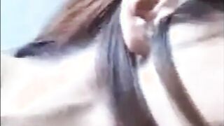 Relentless whipping Peggy's pussy and tits