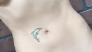 Relentless whipping Peggy's pussy and tits