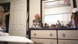 my stepmother changing after showering