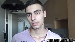 Gay for pay latino pounded bareback after POV blowjob