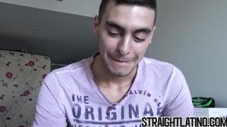 Gay for pay latino pounded bareback after POV blowjob