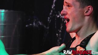 Dungeon master dominated weighted slave with rough pounding