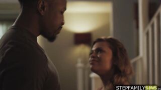 Guy fucking petite ebony stepsis in law