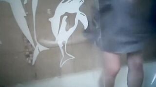 spying on stepmom's hairy cunt in shower