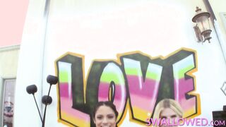 SWALLOWED Double BJ magic with Melody and Nikki