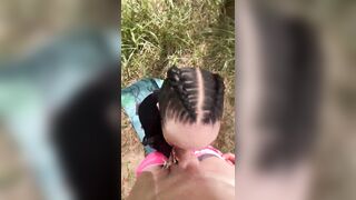 Horny Teen Blowjob and Doggy in The Woods