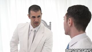 Marco Napoli creamy liquid on Calvin Michaels ass cheek