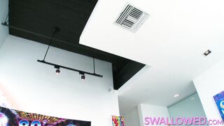 SWALLOWED Cum hungry Rebel and Lana swallow it all