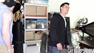 Shoplifting jock rimmed and banged raw to get out of trouble