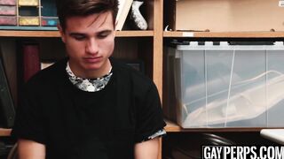 Young perpetrator bouncing on officers huge black cock