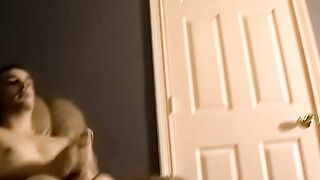 Good looking brown haired hunk wanks his fat fuck stick