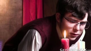 Holy candle for our sacred bareback fucking session