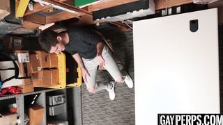 Twink thief starts enjoying his bareback punishment