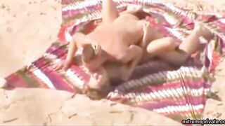 Stepdaughter 20 and BF on the beach (voyeur)