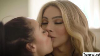 Horny Alexis Tae lets her TS Wife fuck her wet pussy