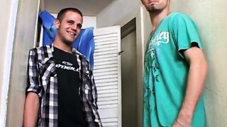 Dirty minded homo opens wide and takes fat dick in his mouth