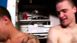 Young babe gets fucked by two handsome amateur dudes