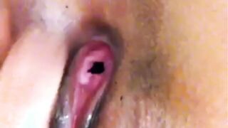 Aria films herself (wild masturbation)