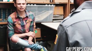 Cute Gay Twink Barebacked by Hot policeman for Stealing