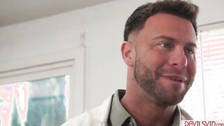 Husband watching wife fucked by doctor