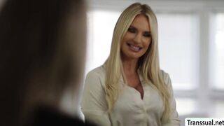 Real estate agent gets fucked by her TS customer