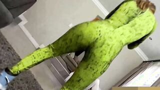 African Casting - Busty Black Dancer Bouncing On BWC In Audition