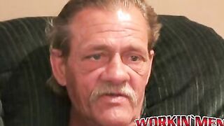 Amateur stud strokes his stiff dick and shoots a load of cum