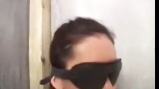 Taming Asian slut with gag, chain and cock