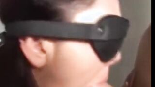 Taming Asian slut with gag, chain and cock