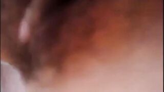 Lin (19, hairy pussy) masturbates so horny