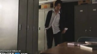 Japanese hottest busty teacher pleases horny student