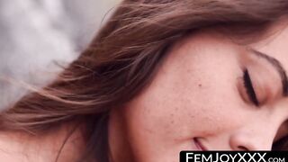 Perfect cutie slowly strips for the camera to entice you