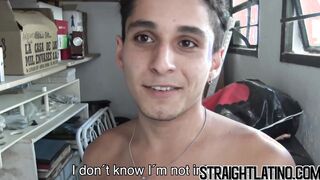 Straight Latino guy turned gay after bareback cock riding
