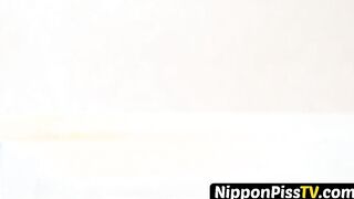 Charming Japanese chick cant hold it in and pisses herself