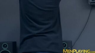 Suit and tie worker has his ass railed after sucking cock