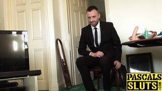 Pretty submissive slut tied up and ass rammed by maledom