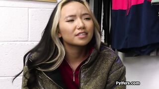 Pierced Asian nipples make officer horny