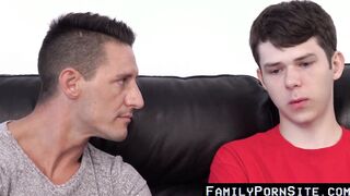 With a cute stepson and a hot stepsdad forbidden family sex
