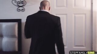 Stepdad fucking stepdaughter in a hotel
