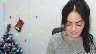 Dark haired amateur Ukrainian babe on webcam