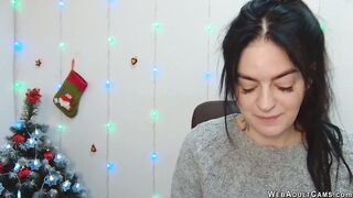Dark haired amateur Ukrainian babe on webcam