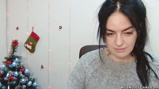 Dark haired amateur Ukrainian babe on webcam