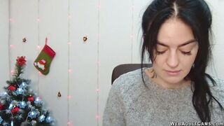 Dark haired amateur Ukrainian babe on webcam