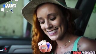 Ruivinha gostosa do rabão fudendo com o negão dotado