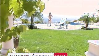 Blonde cougar Devon Lee catches her son's friend peeping on her so she give him the boned of his life!